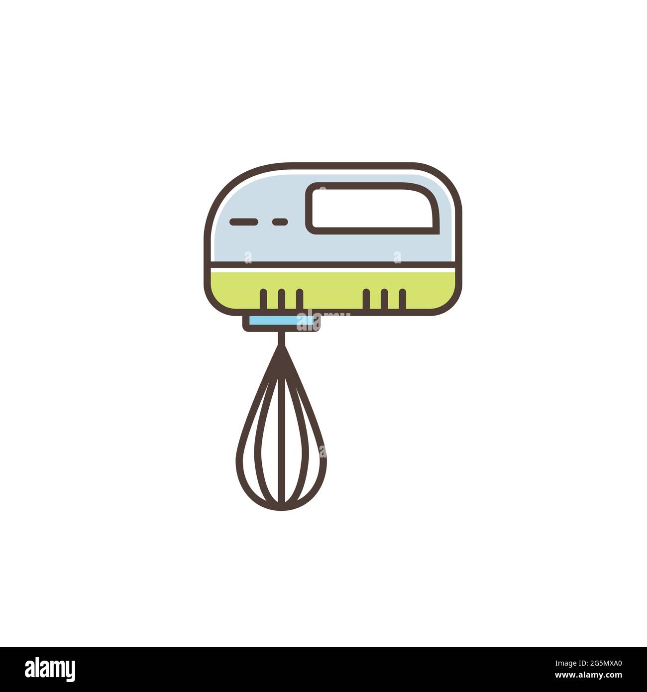 Mixer bakery design mixing food illustration. Kitchen electric mixer