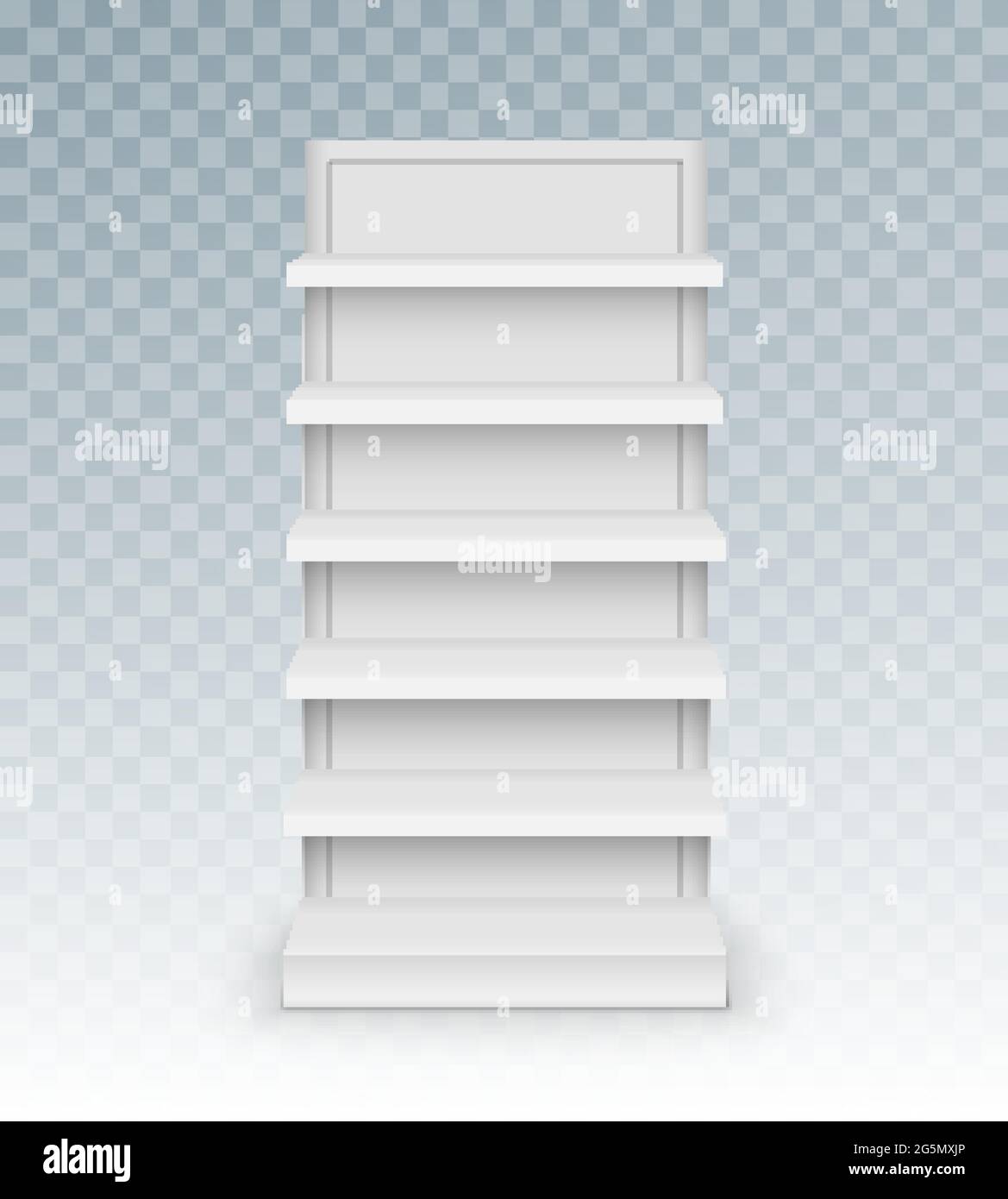 Shelf store supermarket mockup stand. Retail shelf display empty vector