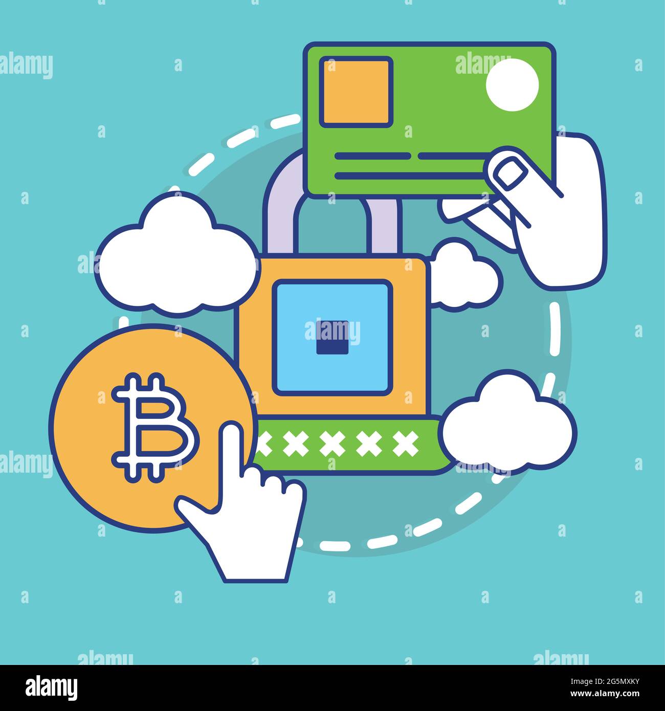 lock security credit card Stock Vector Image & Art - Alamy