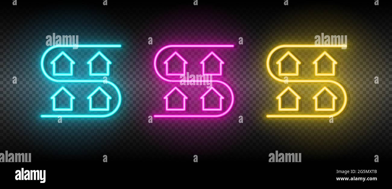 Real estate vector address, district, house, neighborhood. Illustration