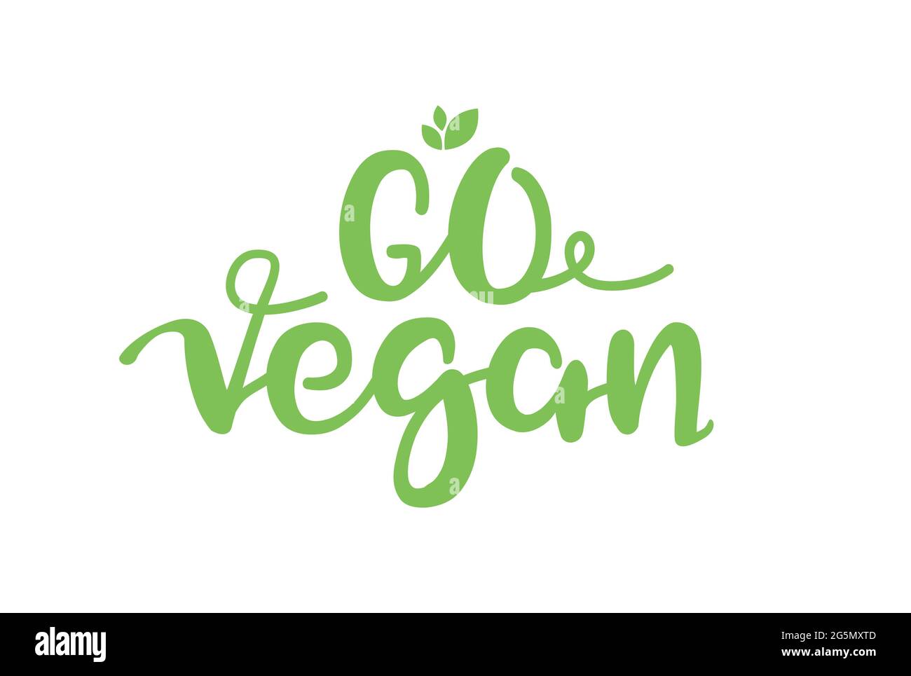 Go Vegan Friendly Symbol Typography Eco Vector Logo Vegan Badge Lettering Vegetarian Icon Stock 