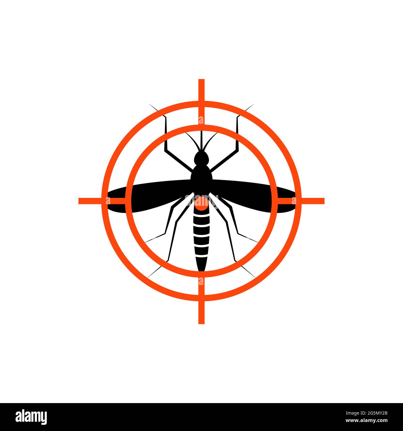 Mosquito insect repellent zika vector logo. Mosquito target aim icon