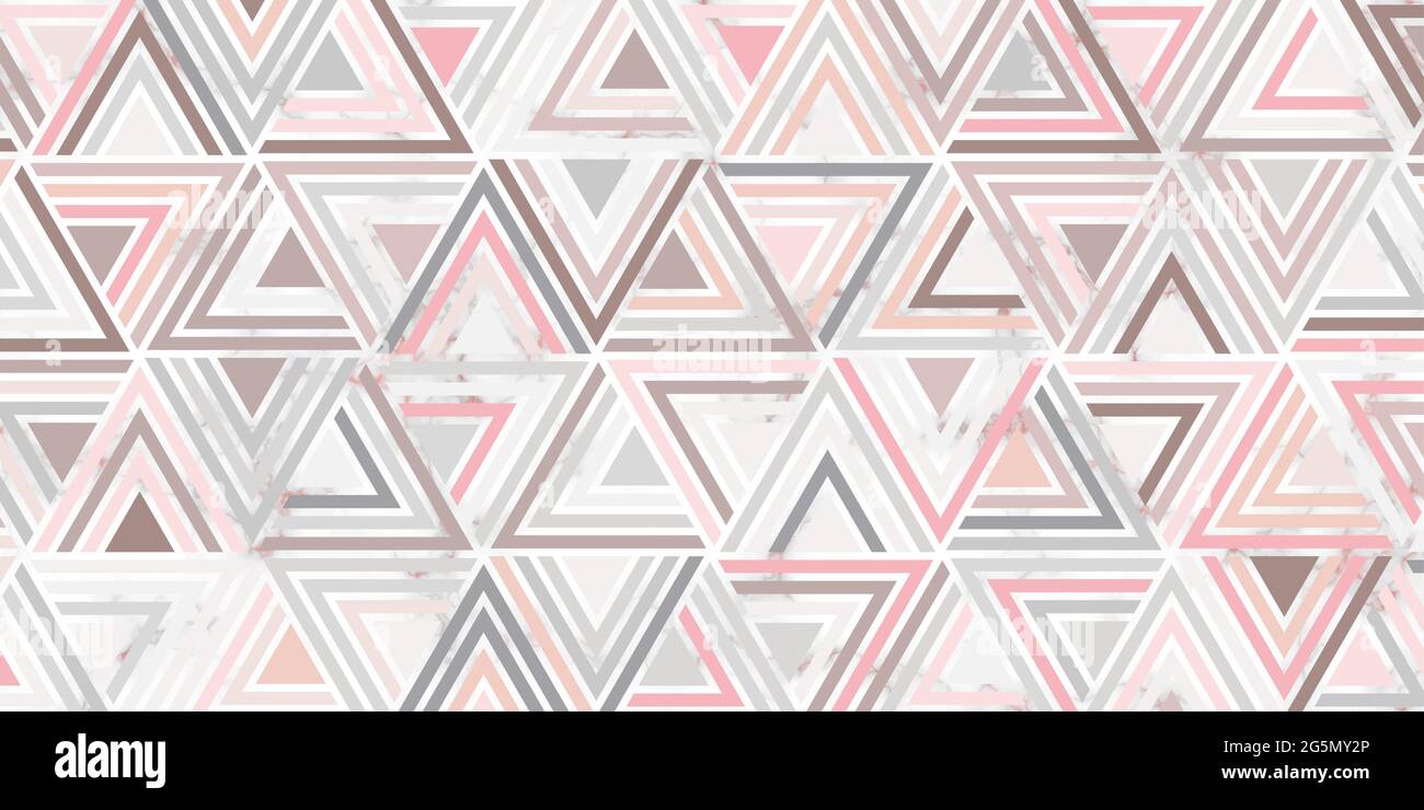 Abstract geometric seamless triangle pattern. Pastel color with marble ...