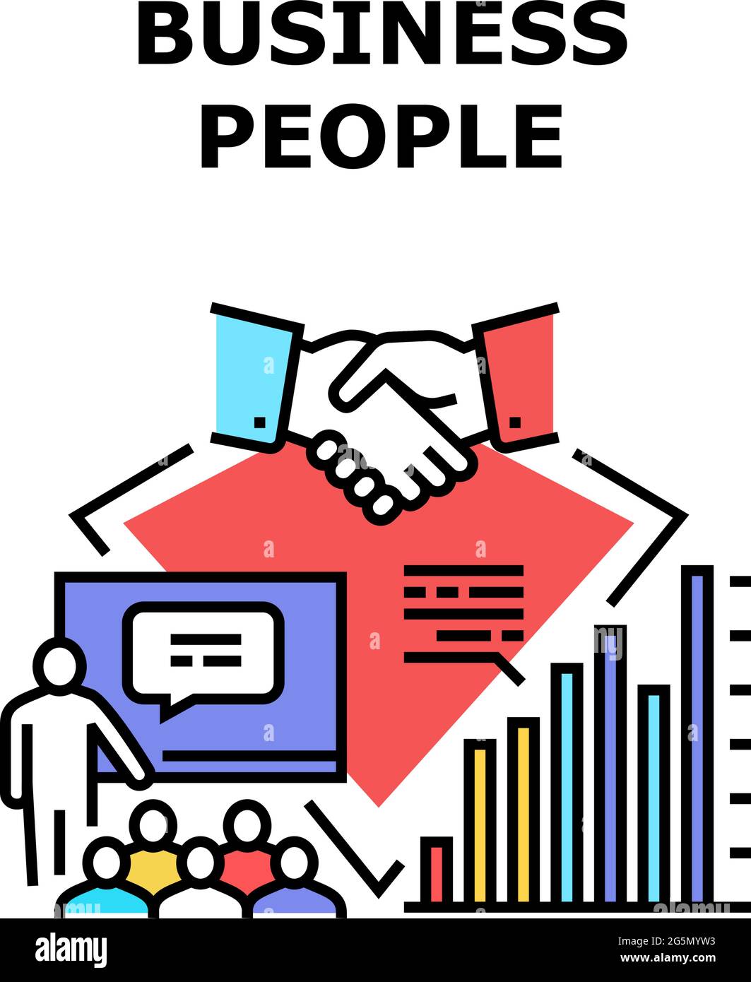 Business People Vector Concept Color Illustration Stock Vector Image ...