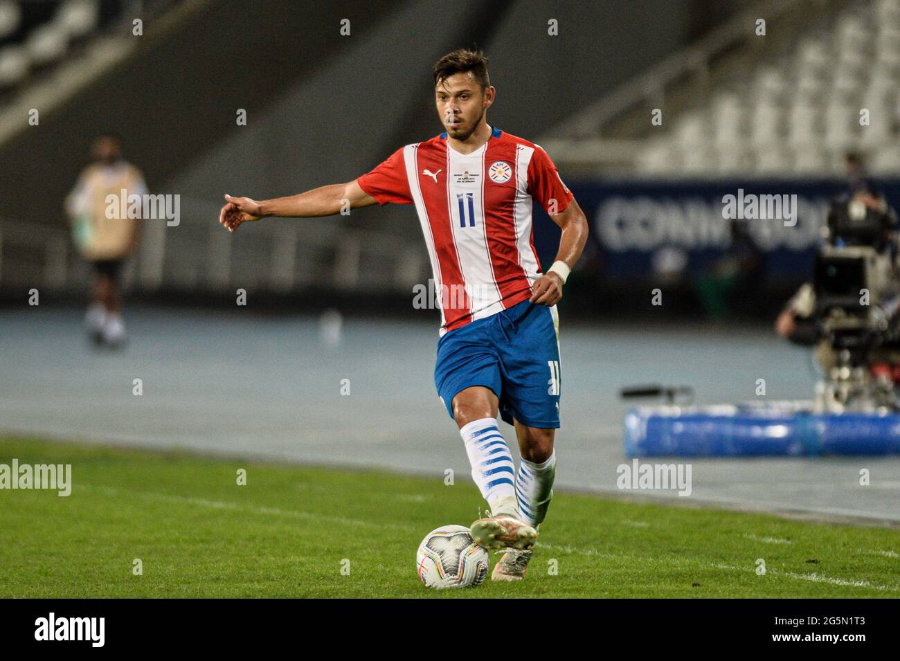 Rio De Janeiro, Brazil. 28th June, 2021. Angel Romero during Uruguail x ...