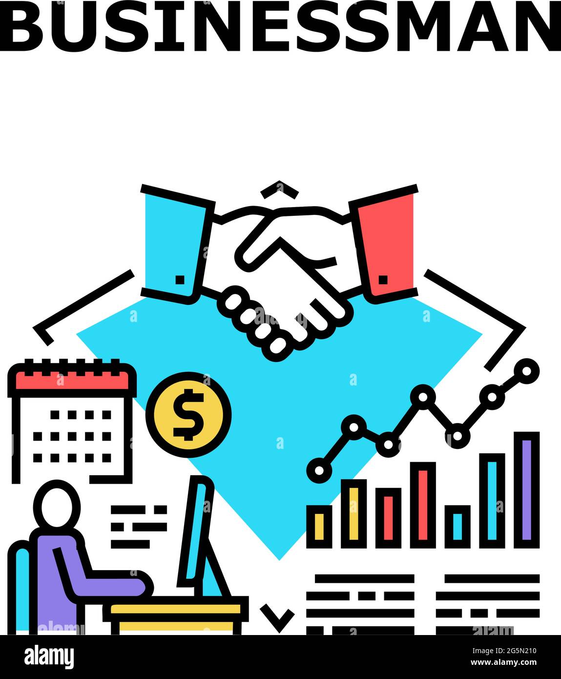 Businessman Vector Concept Color Illustration Stock Vector Image & Art ...