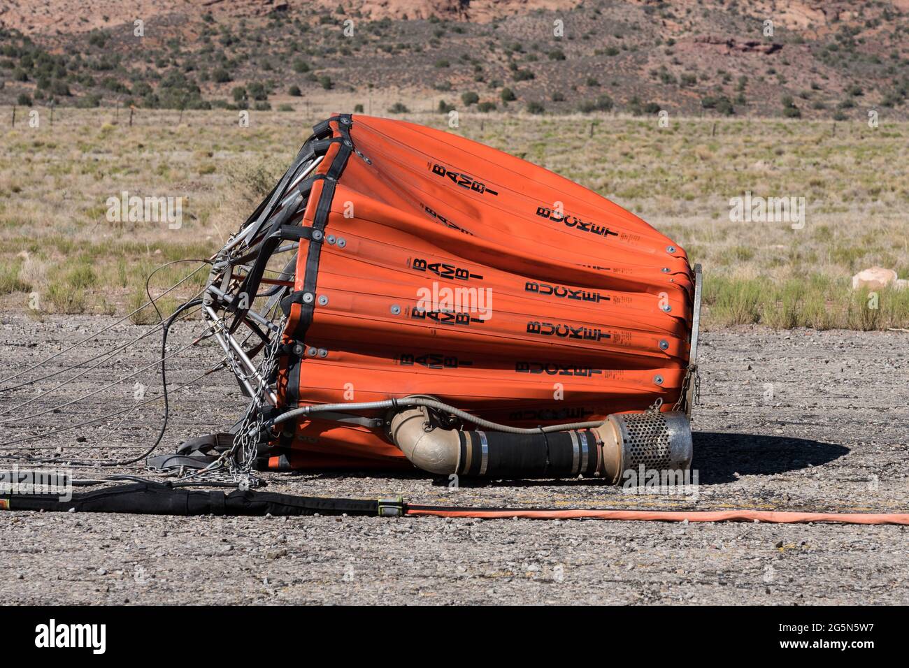 A 780 gallon Bambi Bucket helibucket for dropping water on wildfires