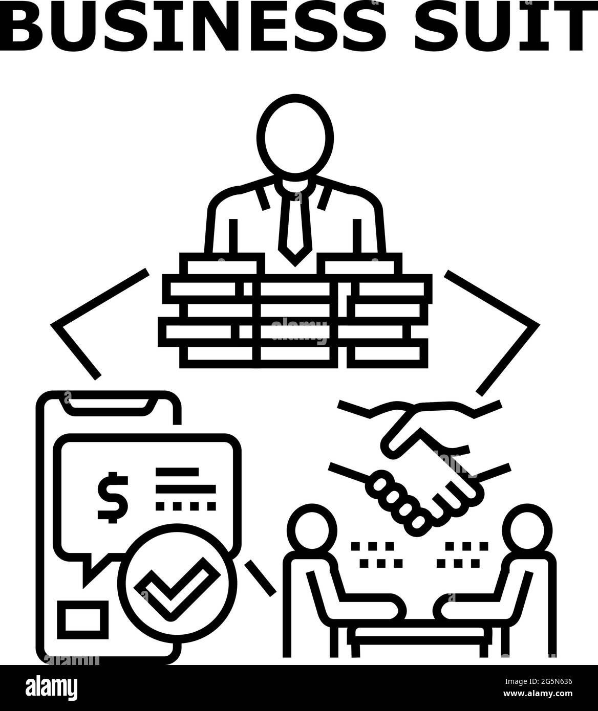 Business Suit Vector Concept Black Illustration Stock Vector Image ...
