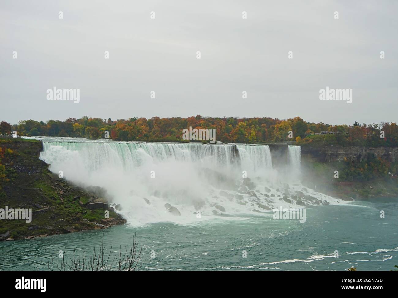 Niagara Falls, water and fog create a sense of mystery.One of the three