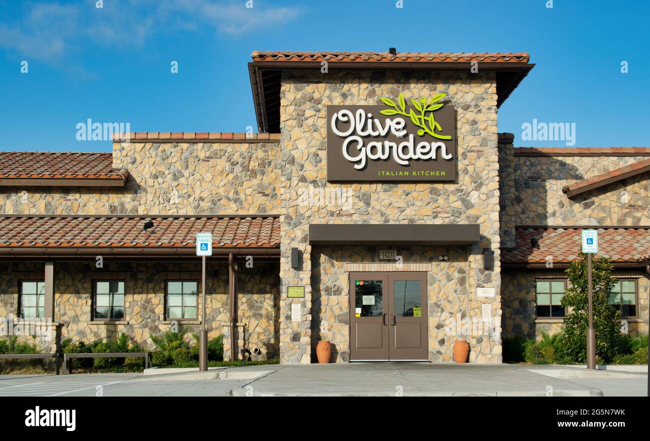 Humble, Texas USA 08-22-2019: Olive Garden restaurant in Humble, TX. Stock Photo