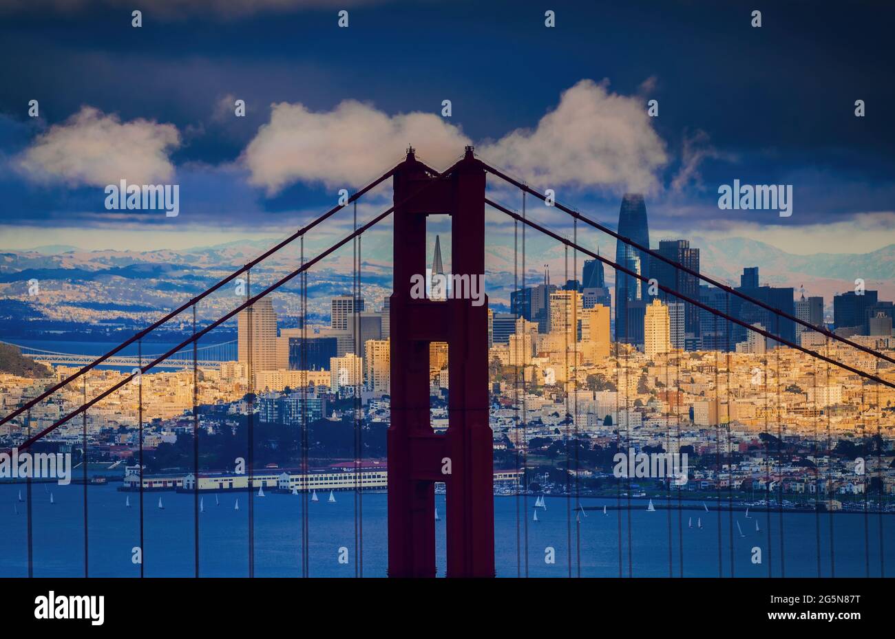 Golden gate bridge flowers san hi-res stock photography and images - Alamy