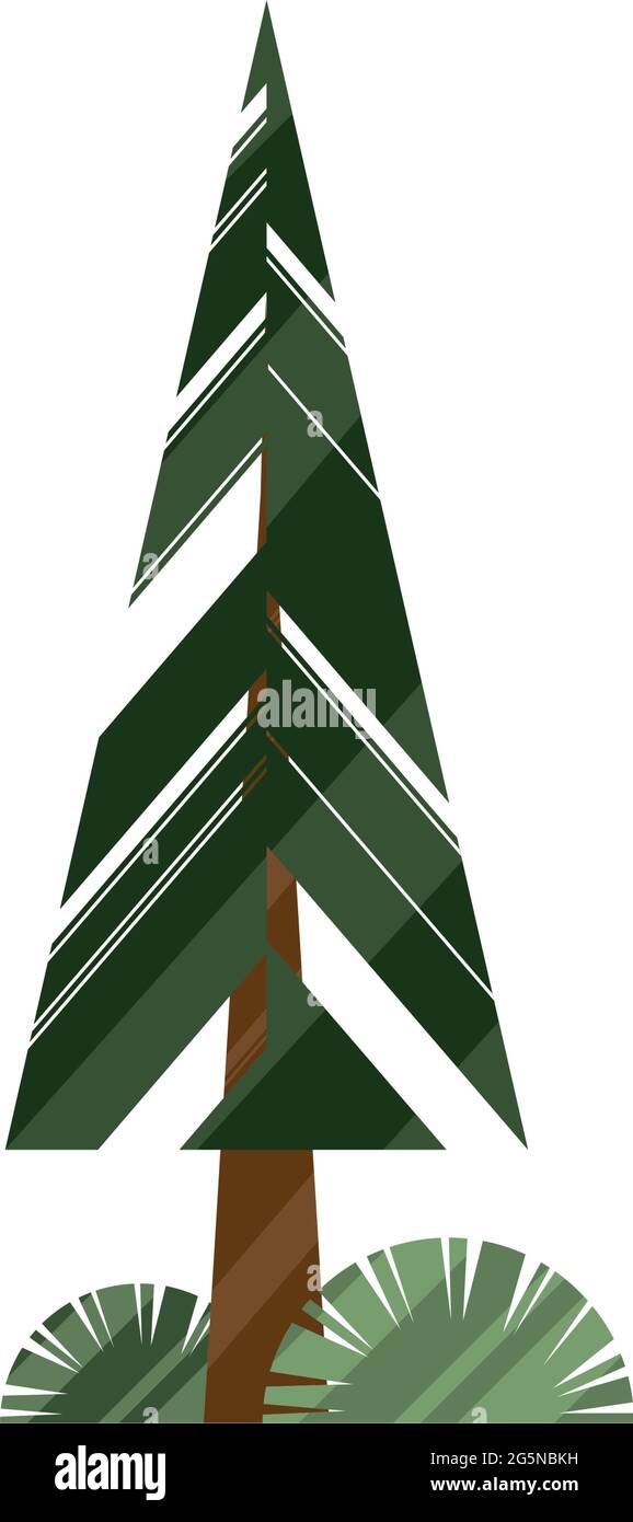 pine tree plant nature icon Stock Vector Image & Art - Alamy