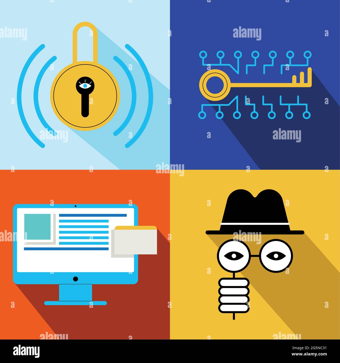 cybersecurity technology set four icons Stock Vector Image & Art - Alamy