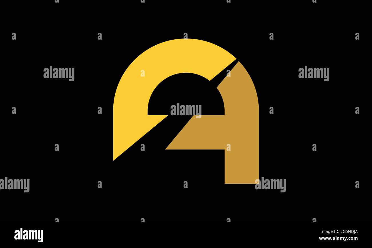 A colorful golden letter logo icon design illustration Stock Vector