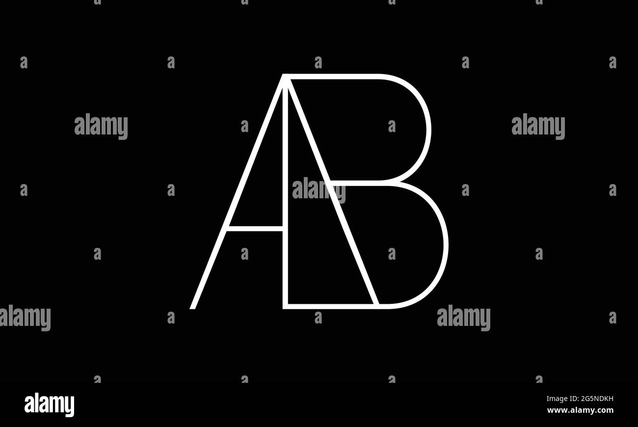 A b letter logo design creative ab letters icon Vector illustration Stock Vector