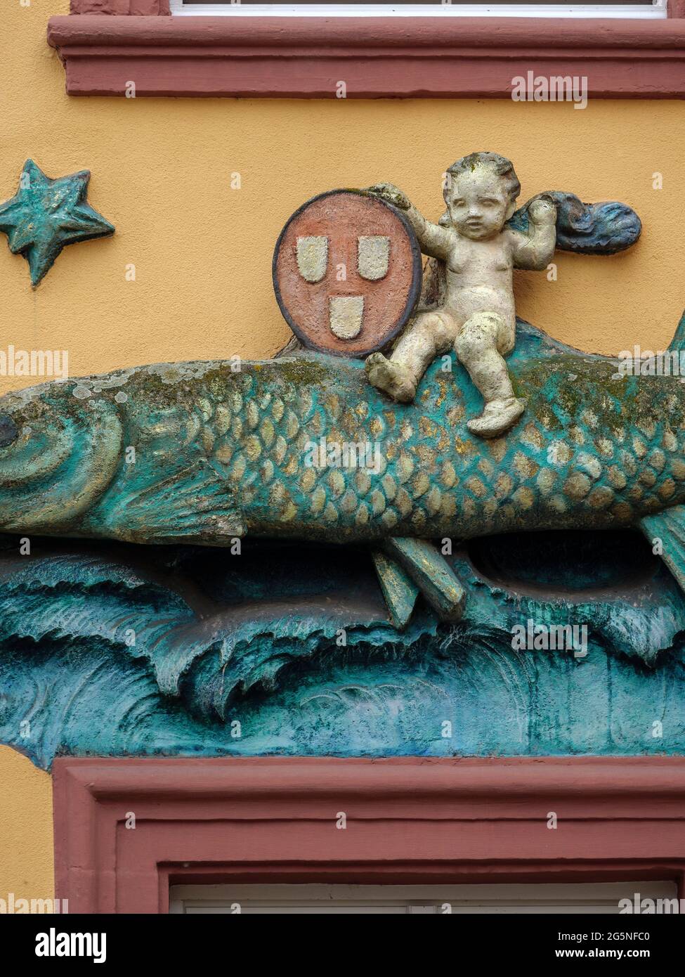 Restaurant Goldener Hecht, Heidelberg, Baden-Wuerttemberg, Germany, Europe Stock Photo