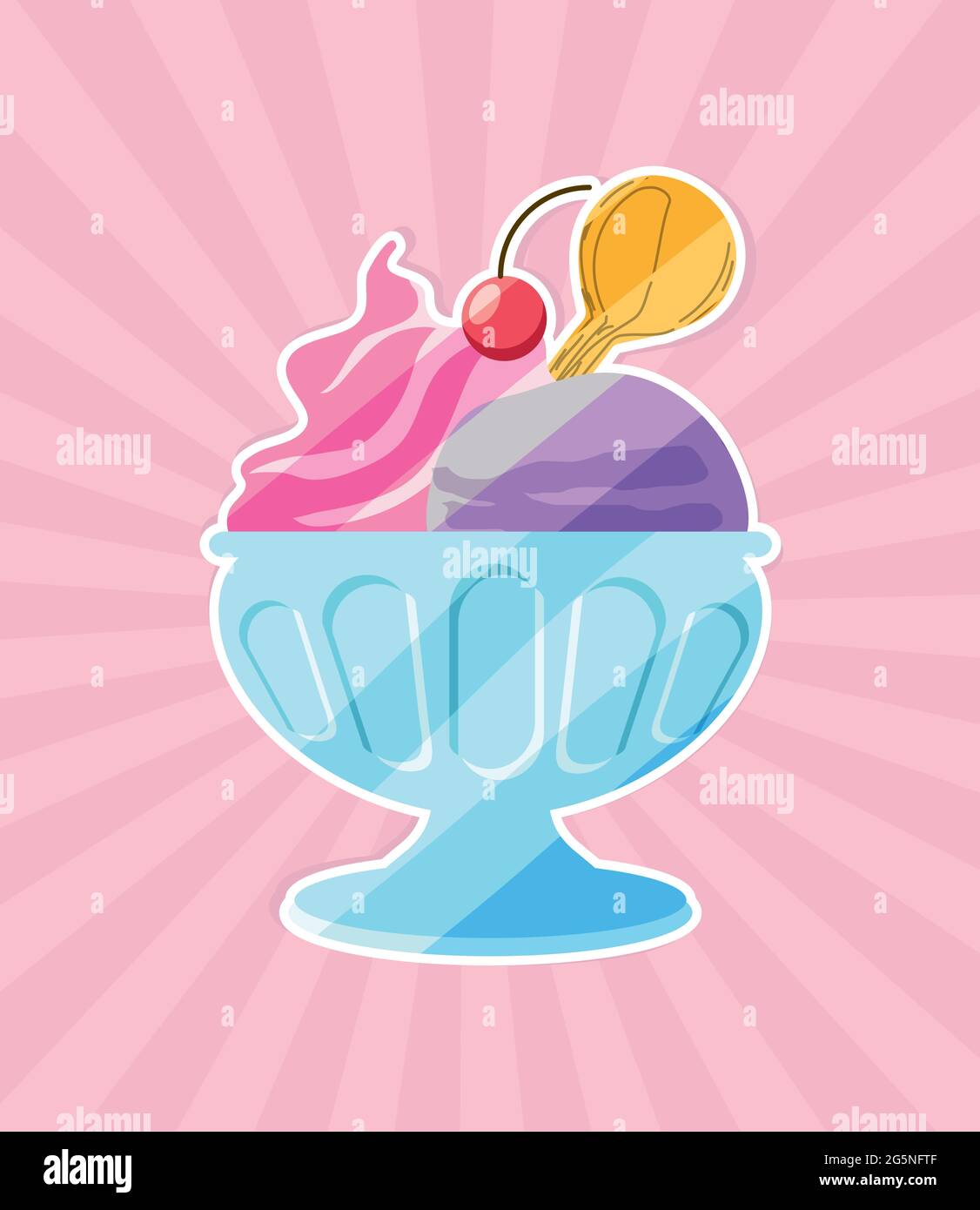 ice cream scoops on bowl Stock Vector Image & Art Alamy