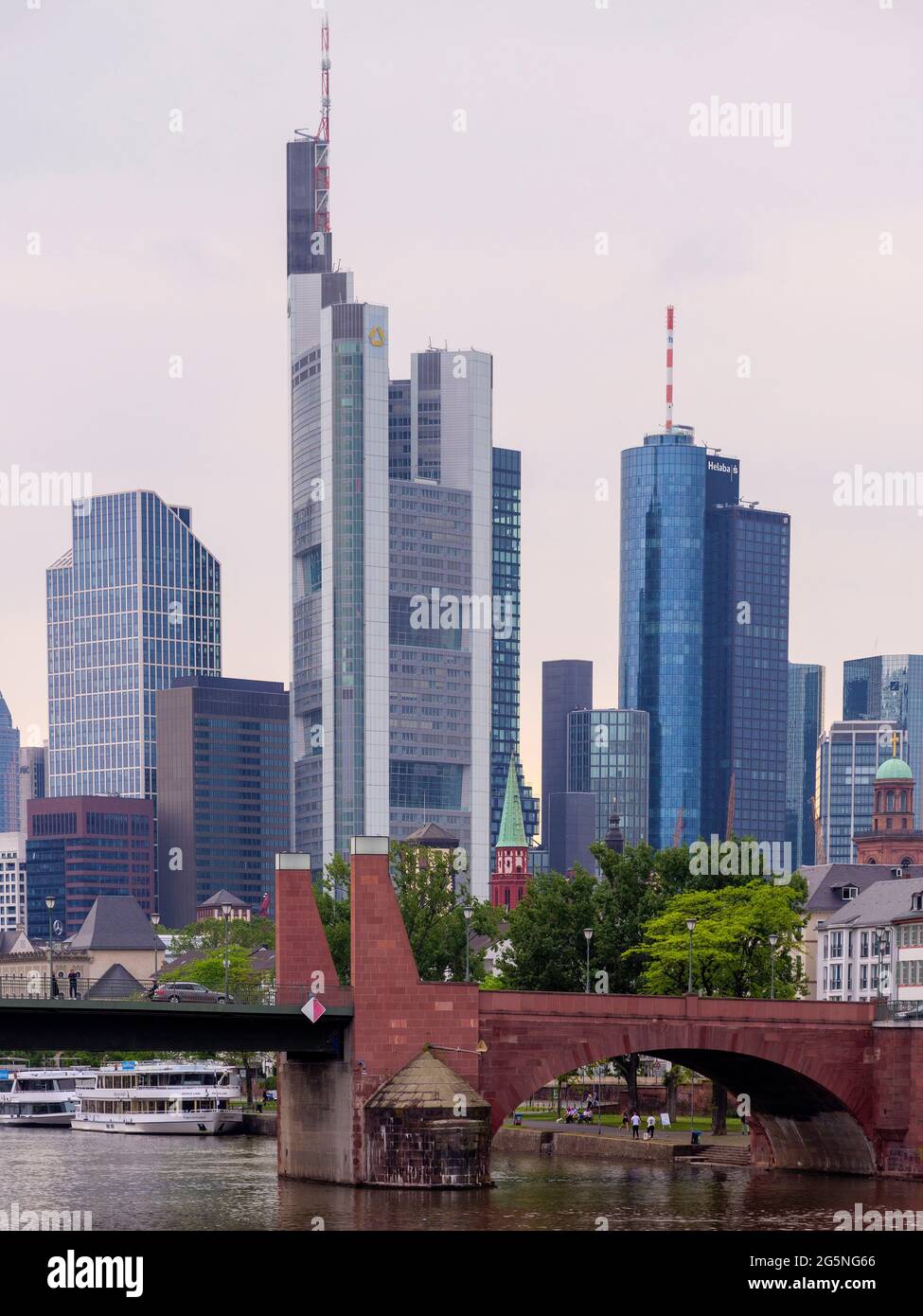 Skyline, Frankfurt, Hesse, Germany, Europe Stock Photo