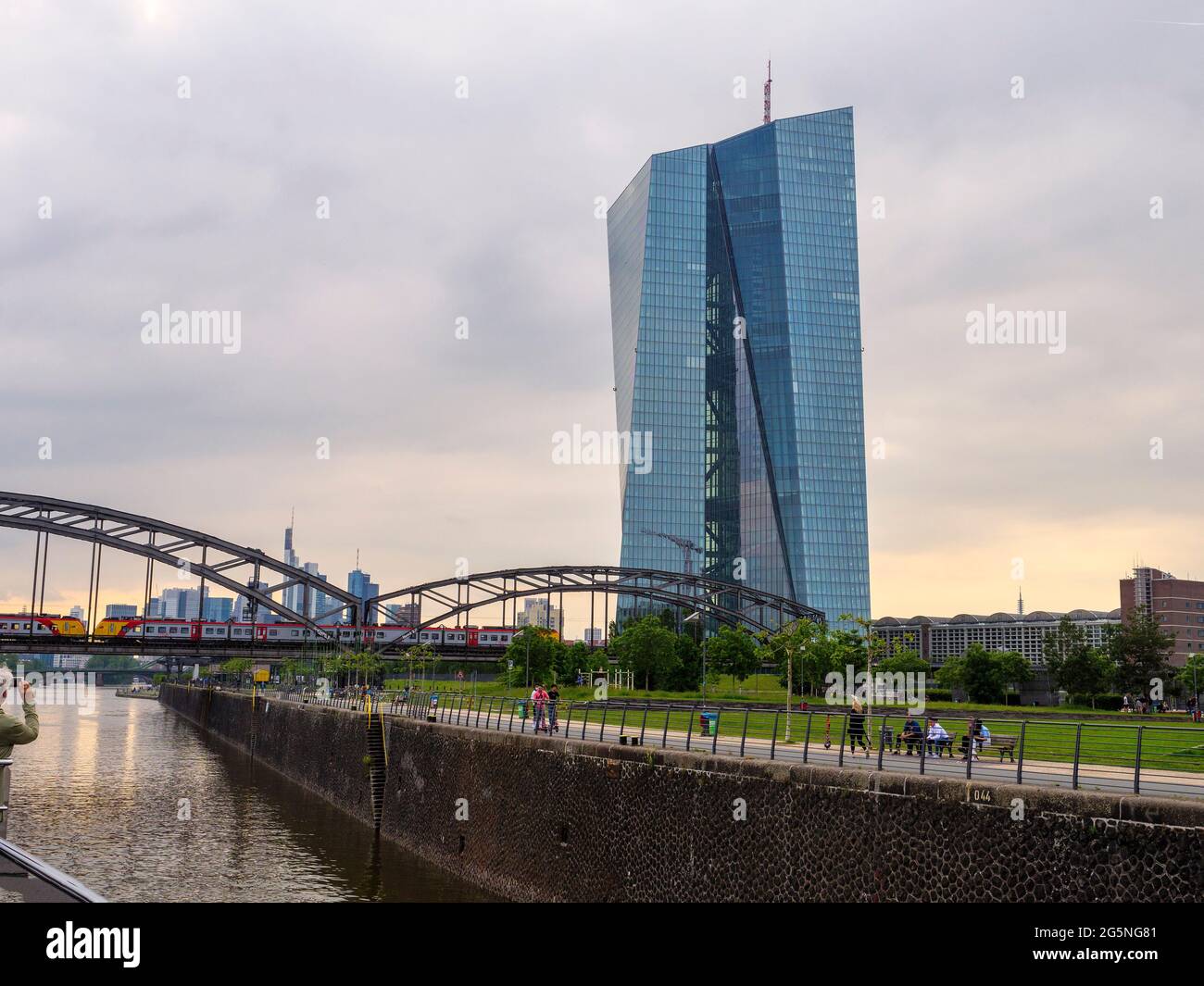 European Central Bank - ECB, Frankfurt, Hesse, Germany, Europe Stock Photo