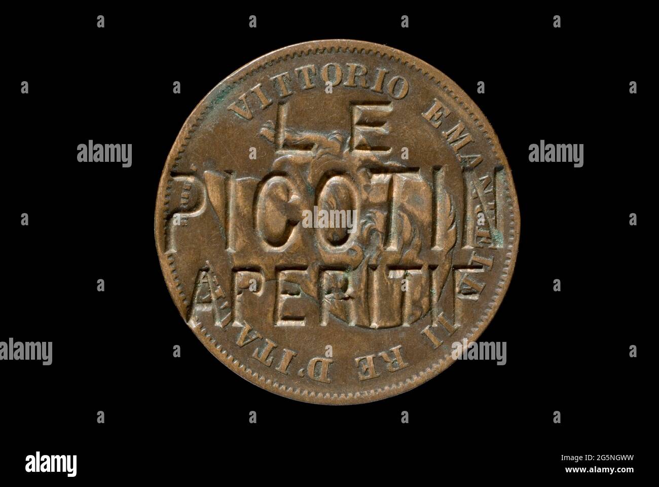 Le Picotin aperitif advertising token Stock Photo
