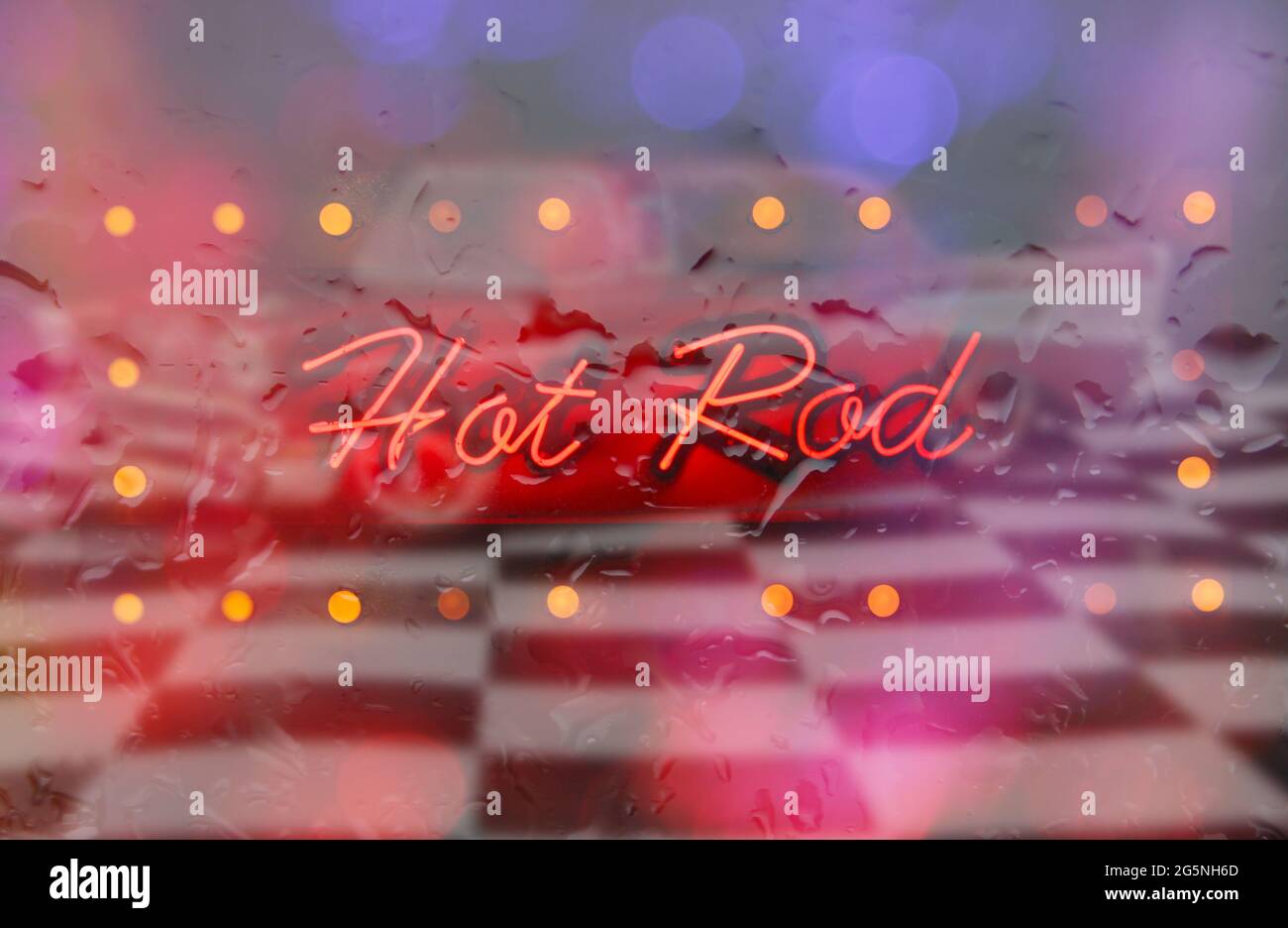 Neon Sign No Credit Check. Real Photo with Bokeh Stock Photo Alamy