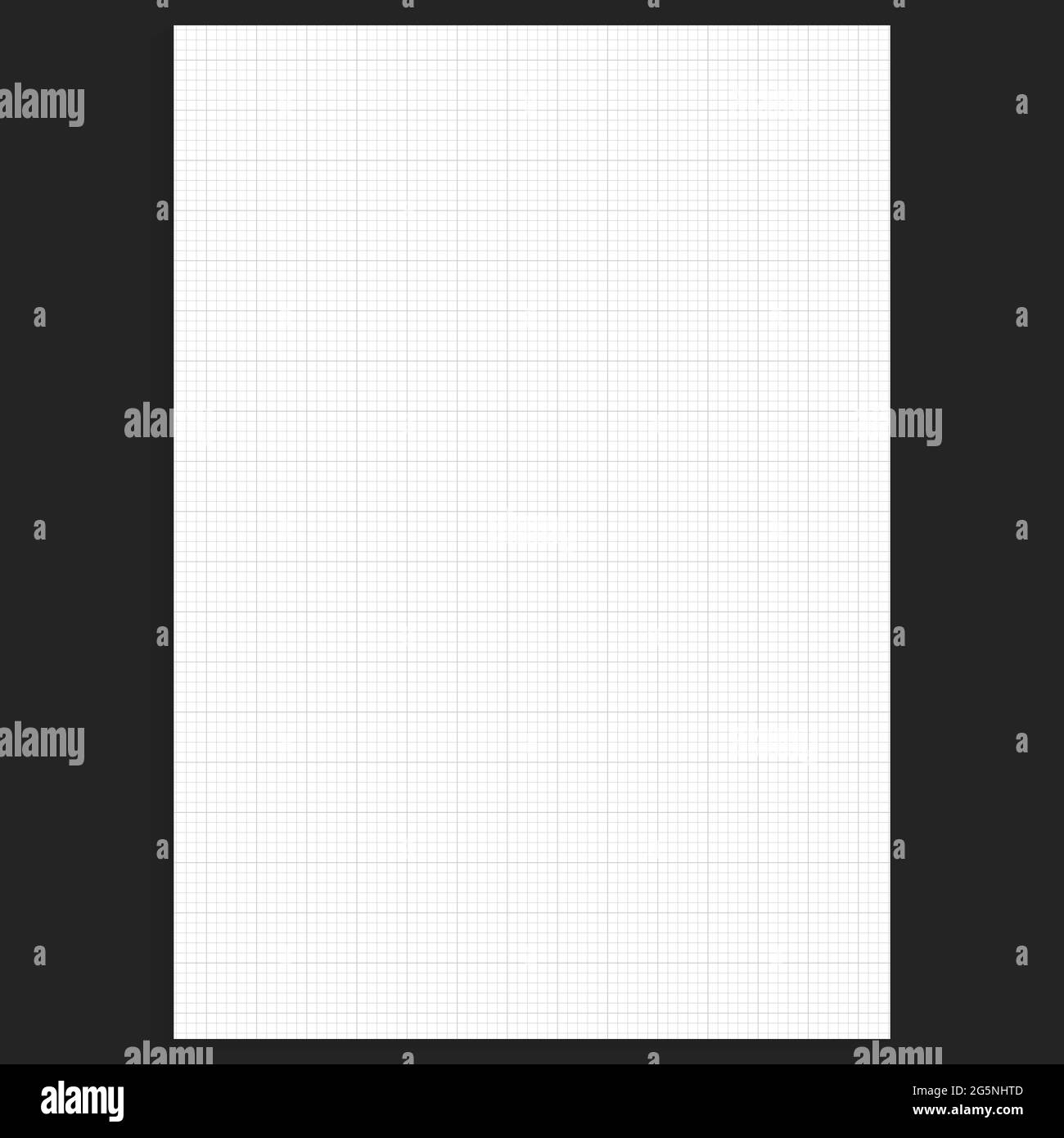 Grid paper. Realistic blank lined paper sheet in A4 format. Squared