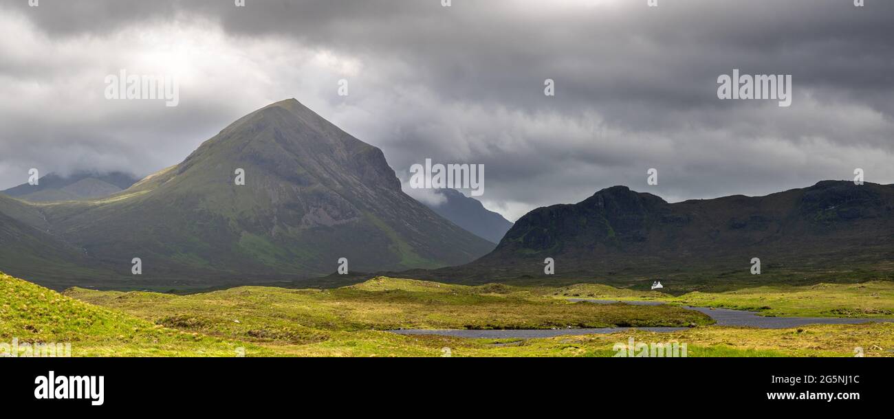 The Cuillans from Sligachan, Isle of Skye, Scotland, UK Stock Photo