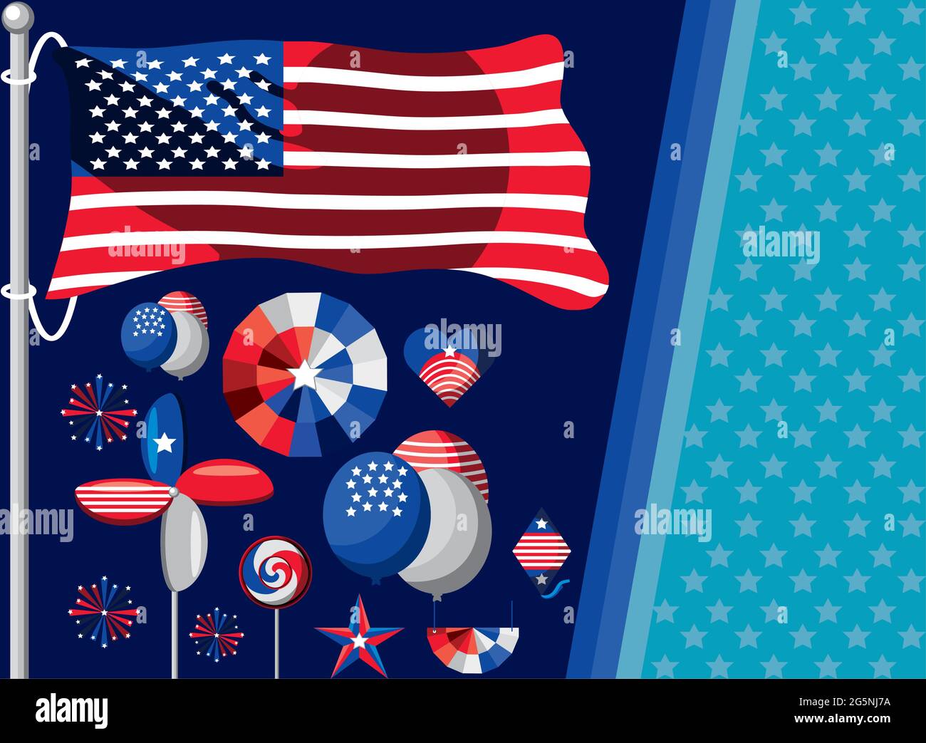 american flag background Stock Vector Image & Art - Alamy