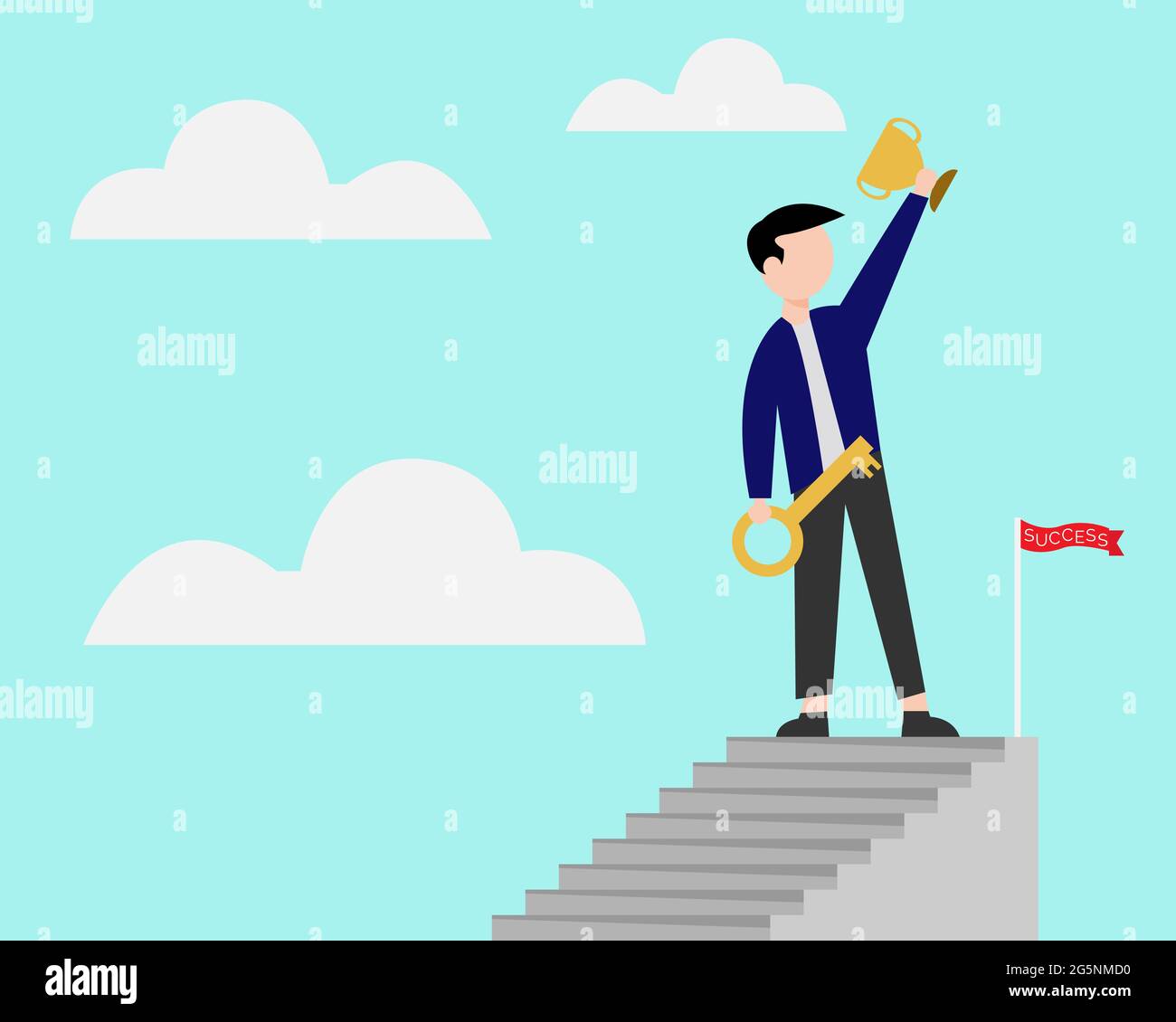 Illustration vector design of the success man Stock Vector Image & Art