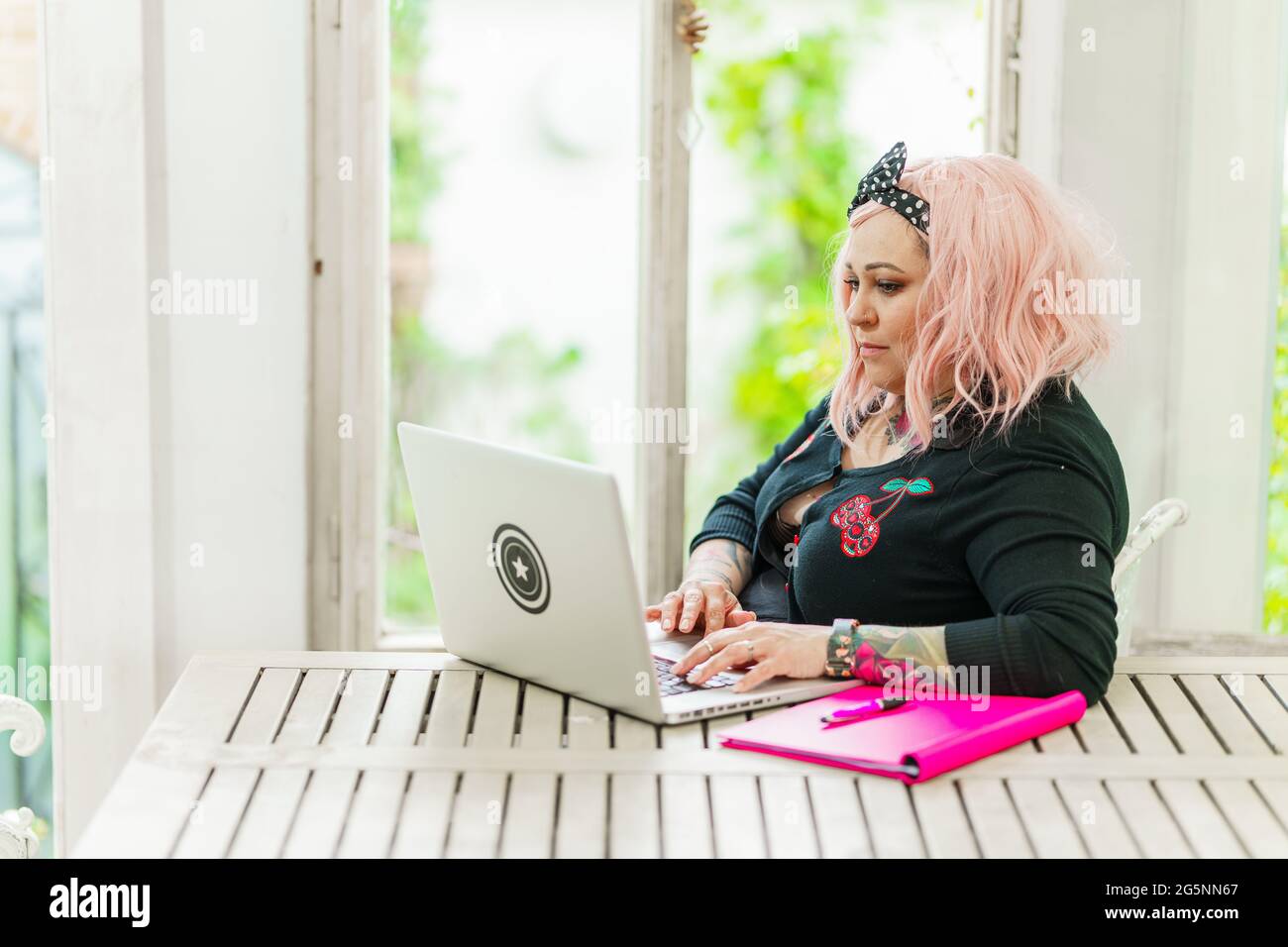 Darmstadt Germany 24th June 21 Eva Hildenbeutel Owner Of Crazy Little Wedding Sits In Her Signature Outfit As A Wedding Speaker In Her Home Planning A Wedding Hildenbeutel Works As A Freelance