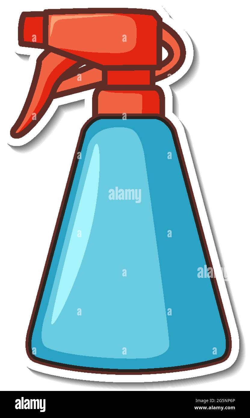 Spary Clean Sticker Sticker design with a cleaning spray bottle isolated illustration Stock ...
