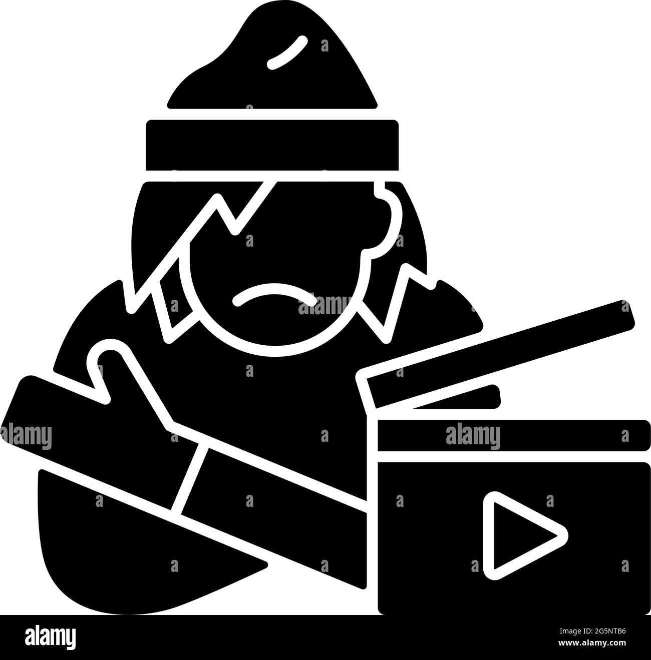 Social videos black glyph icon Stock Vector Image & Art - Alamy