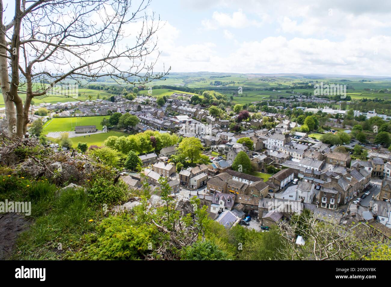 The Town of Settle in the Yorkshire Dales Stock Photo