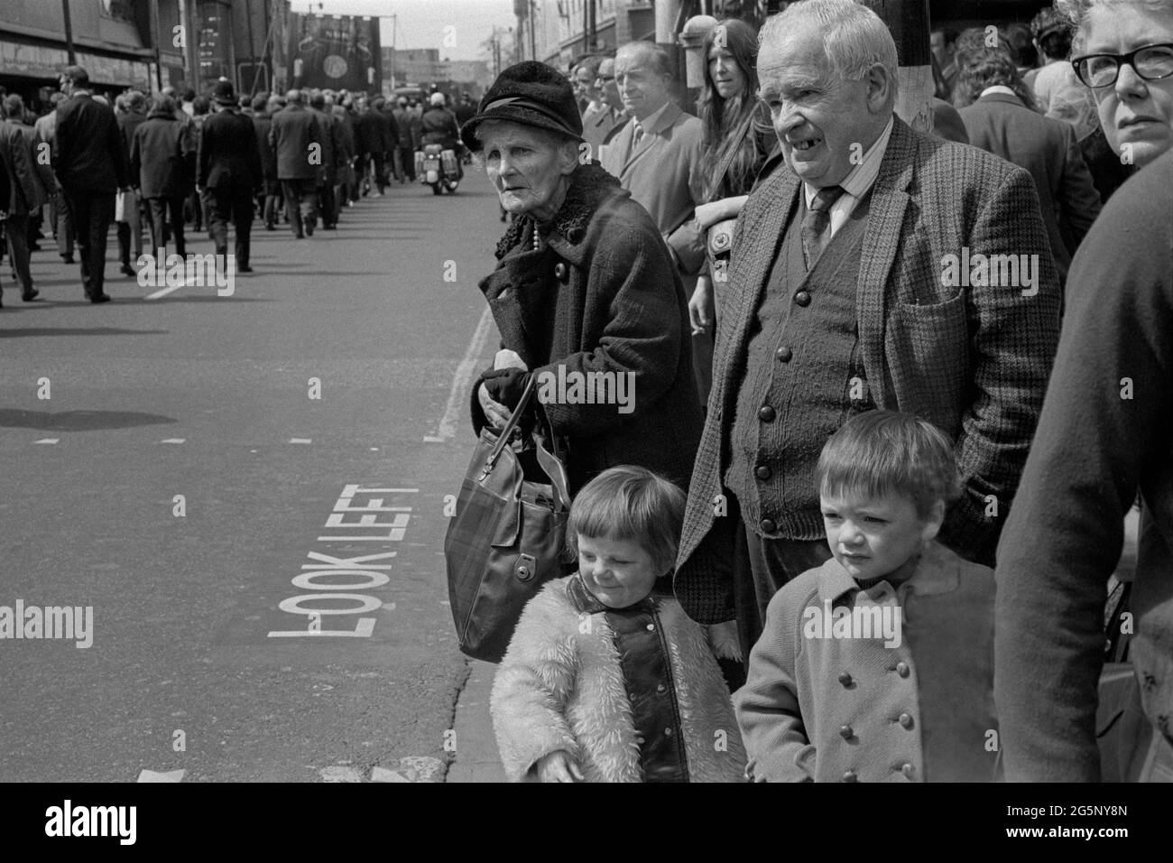 Mayday parade, Cardiff, Wales, 1973 Stock Photo
