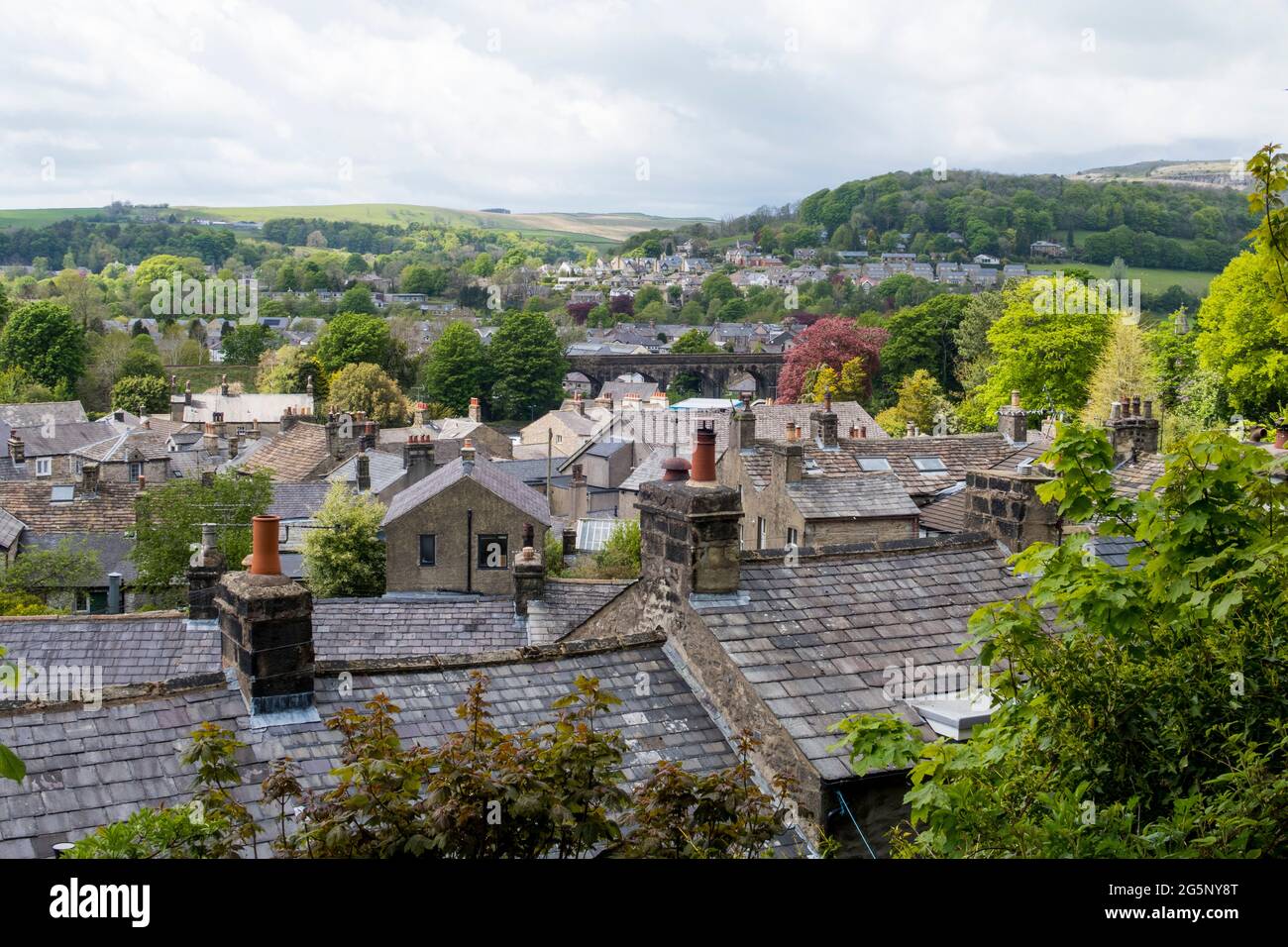 The Town of Settle in the Yorkshire Dales Stock Photo