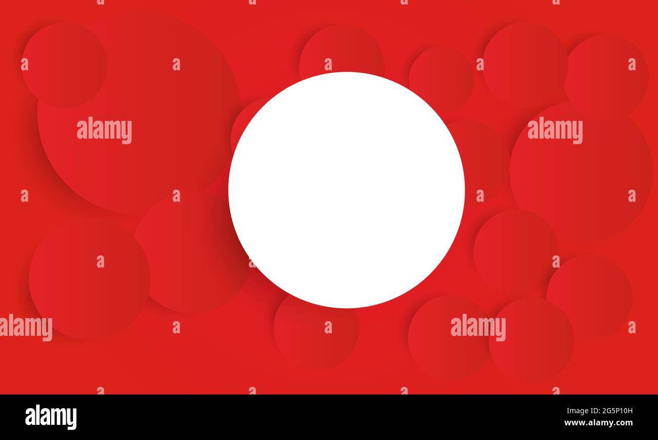 paper circle banner with drop shadows on green background template ...