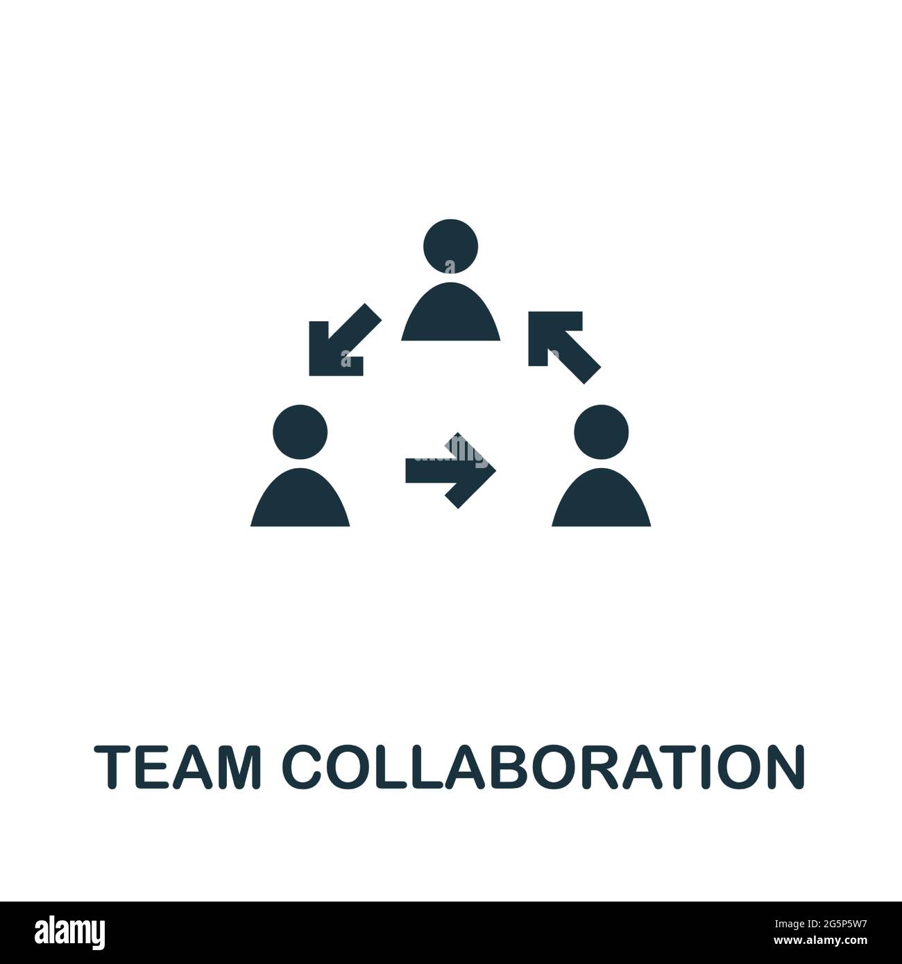 Team Collaboration icon. Simple creative element. Filled monochrome