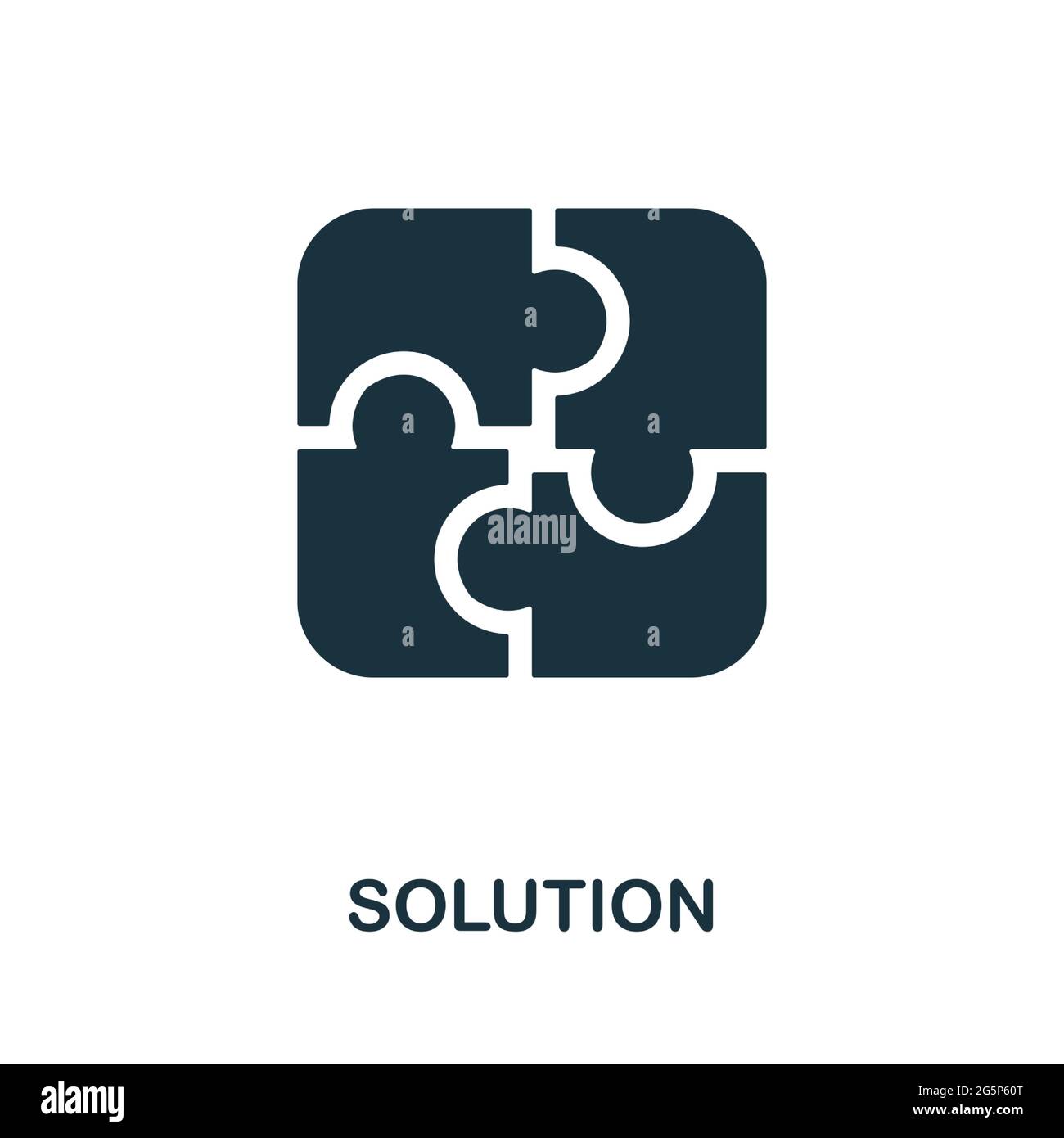Solution icon. Simple creative element. Filled monochrome Solution icon ...
