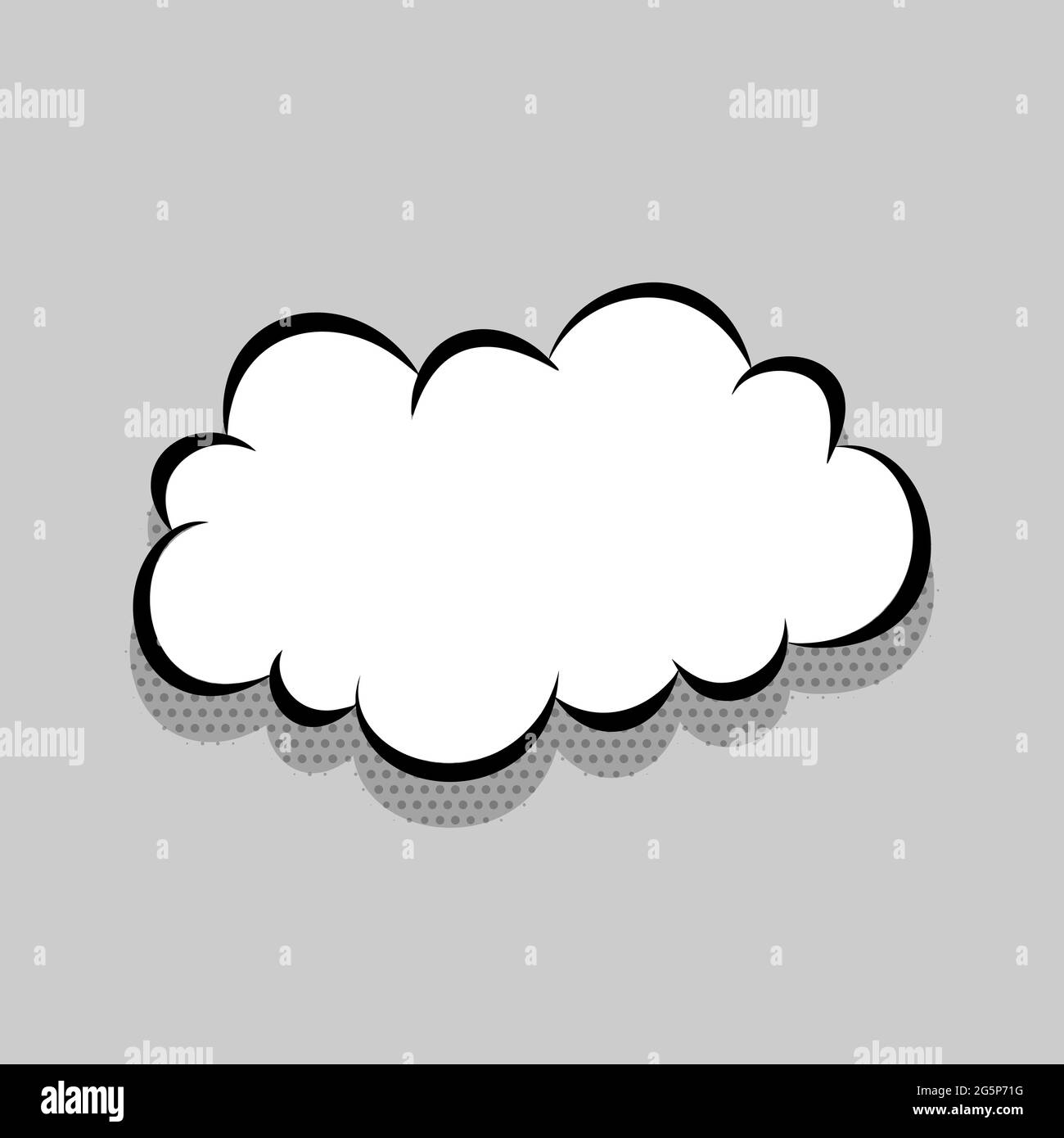 Comics speech bubble for text pop art design. White empty dialog cloud ...