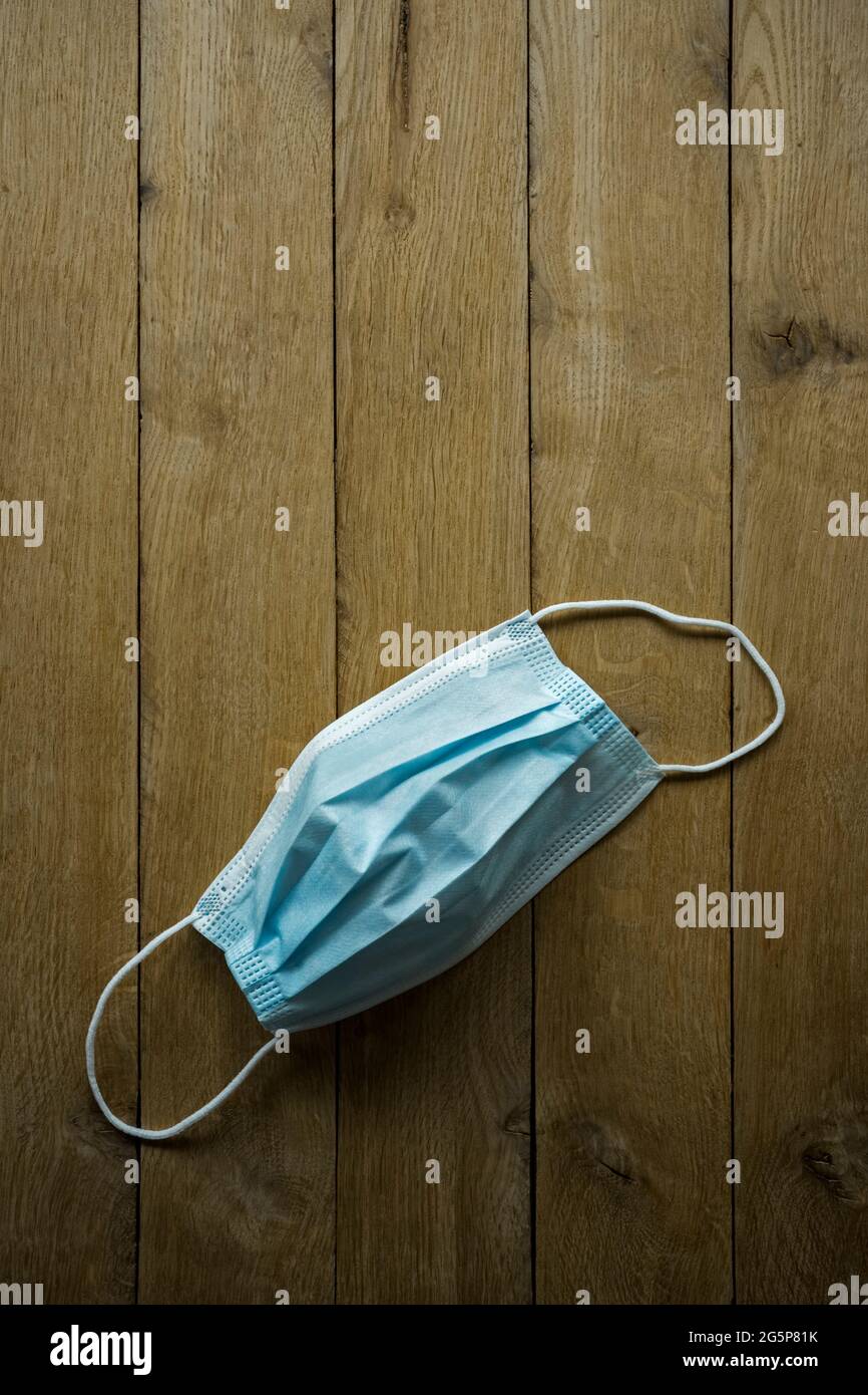 Disposable face mask. Stock Photo