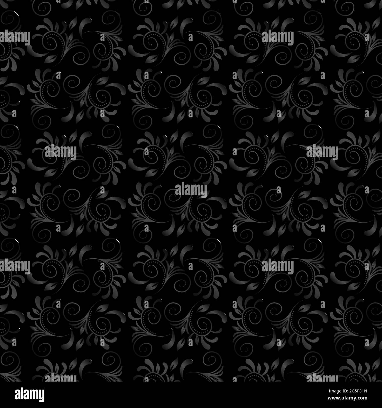 Oriental black ornament. Fine vector traditional oriental pattern with shadows and highlights. Stock Vector