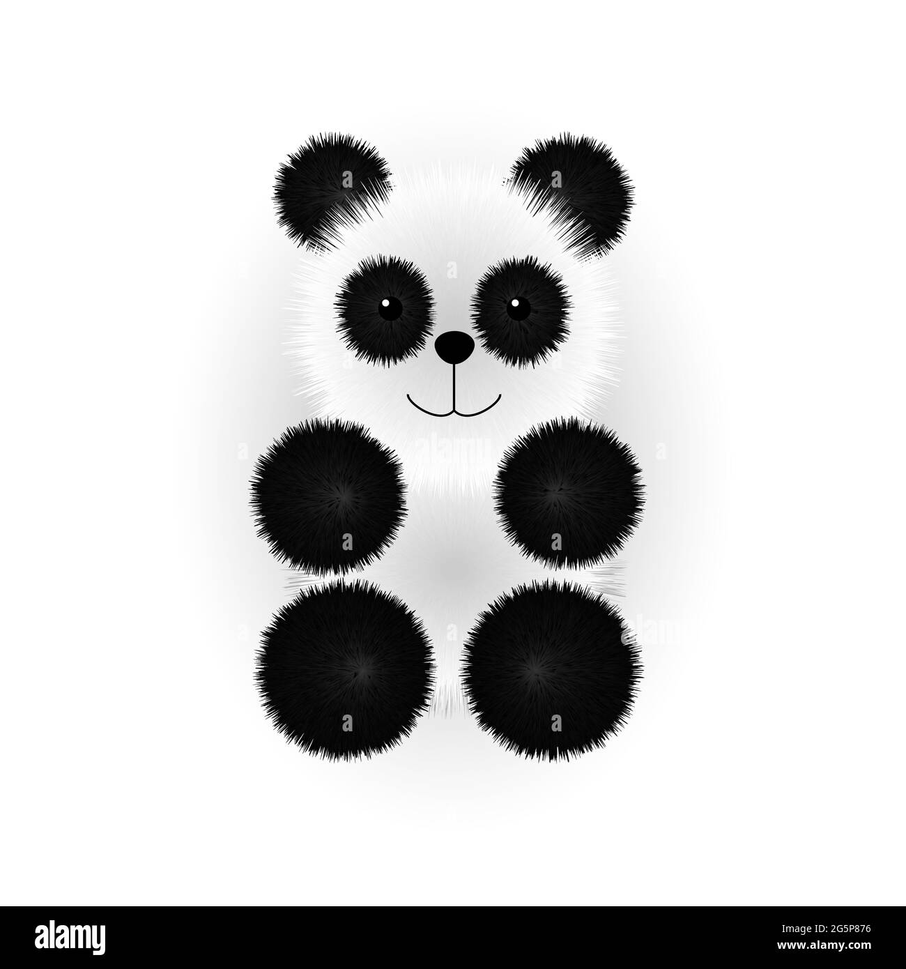Panda wallpaper Black and White Stock Photos & Images - Alamy