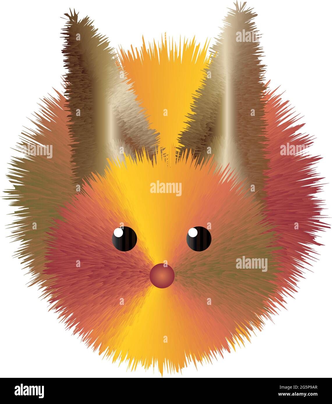 colorful Rabbit character isolated on white background Stock Vector