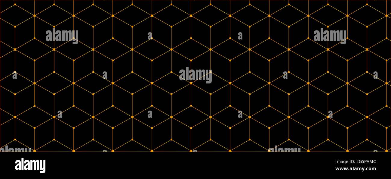 Abstract geometric background, vector illustration. hexagon lines pattern for banner or cover. Honeycomb cube shapes mosaic Stock Vector