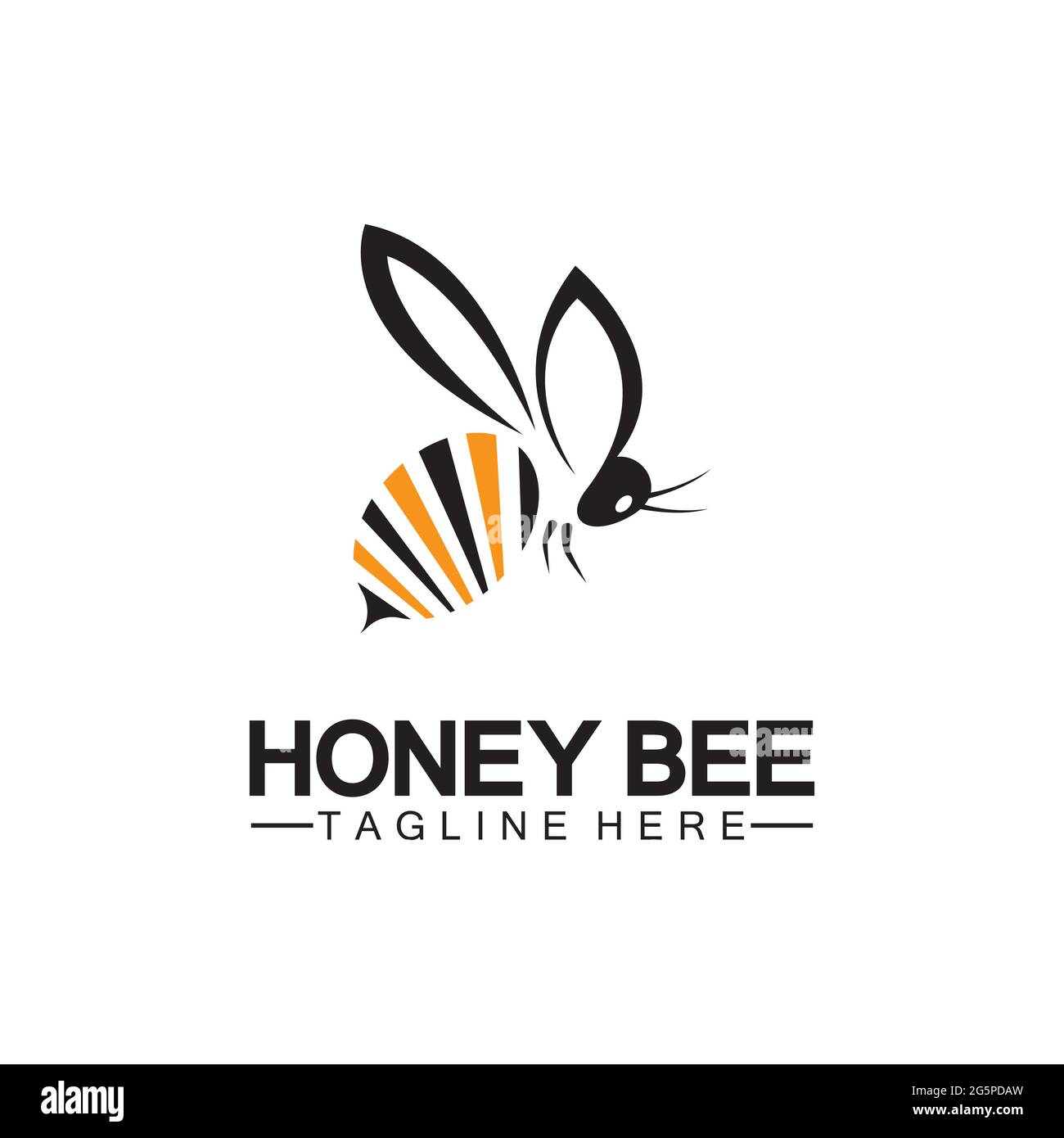 Bee honey logo vector icon symbol illustration design template Stock Vector