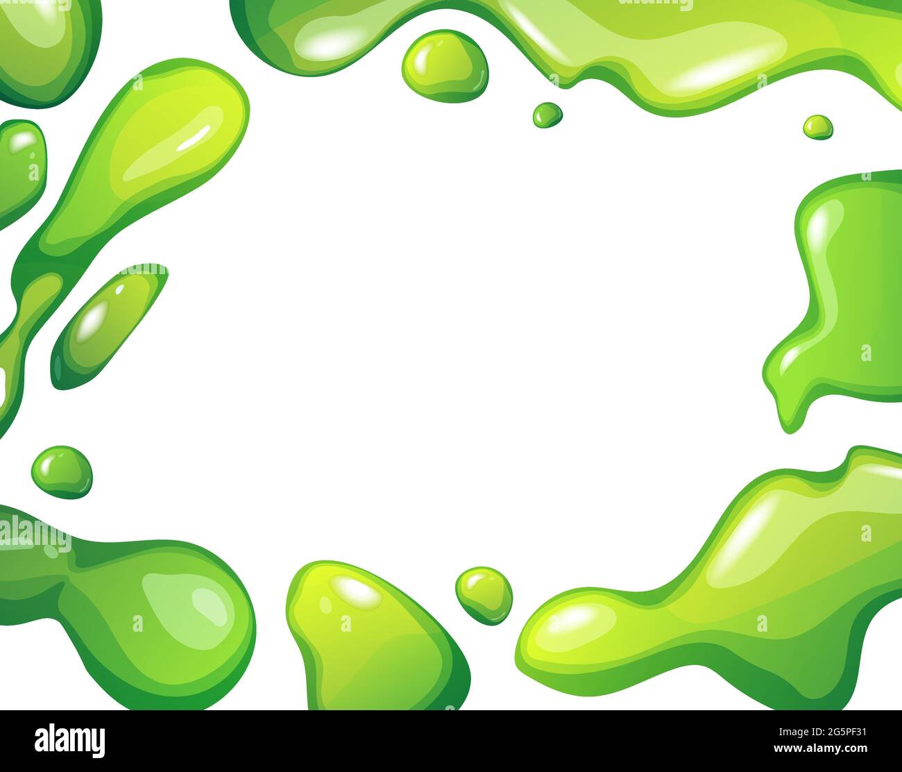 Green cartoon slime drops background. Blob splashes for banners. Kids  sensory toy. Vector illustration Stock Vector Image & Art - Alamy