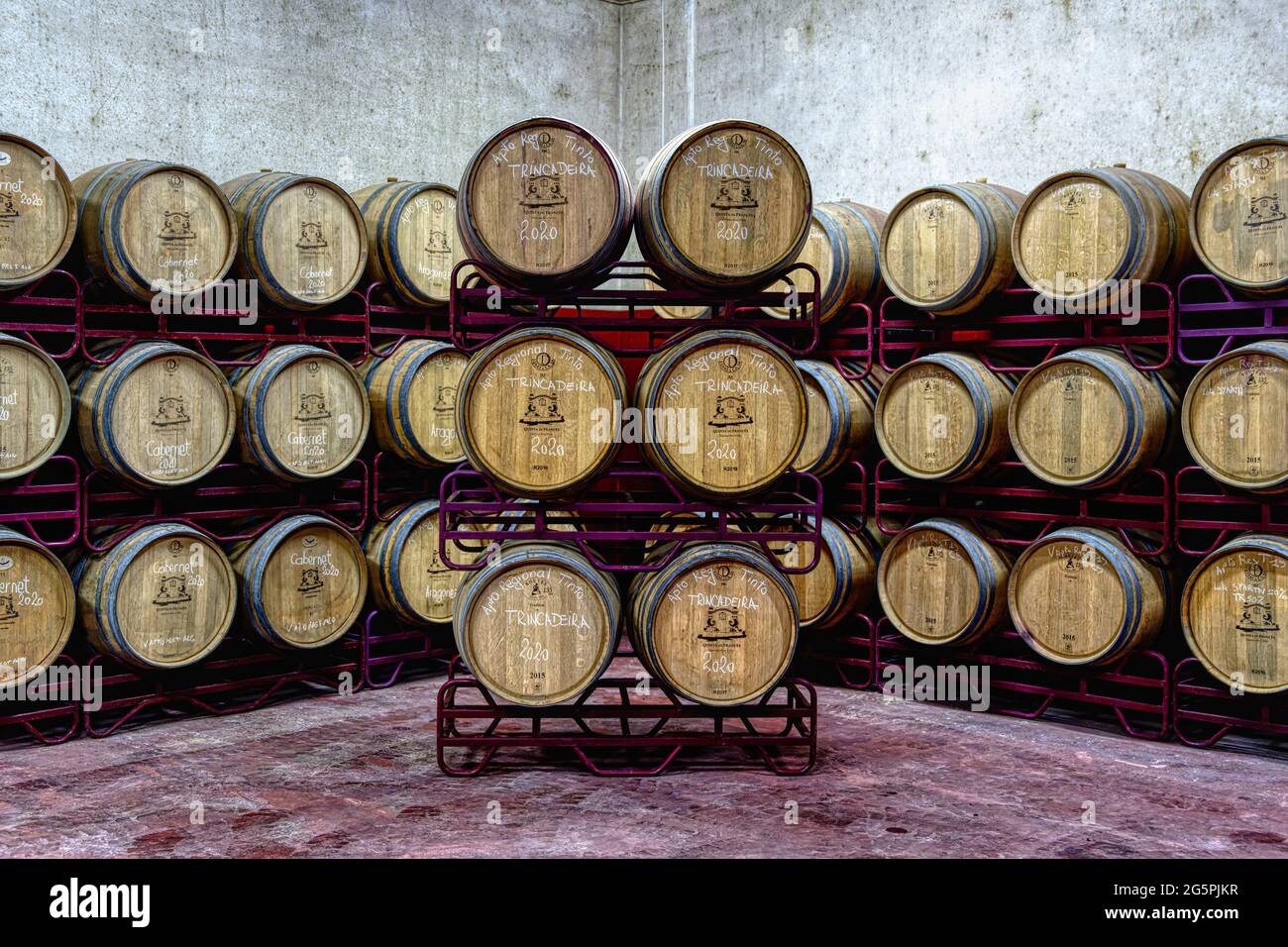 Wine cellar in the Quinta do Frances, Silves, Algarve, Portugal Stock Photo
