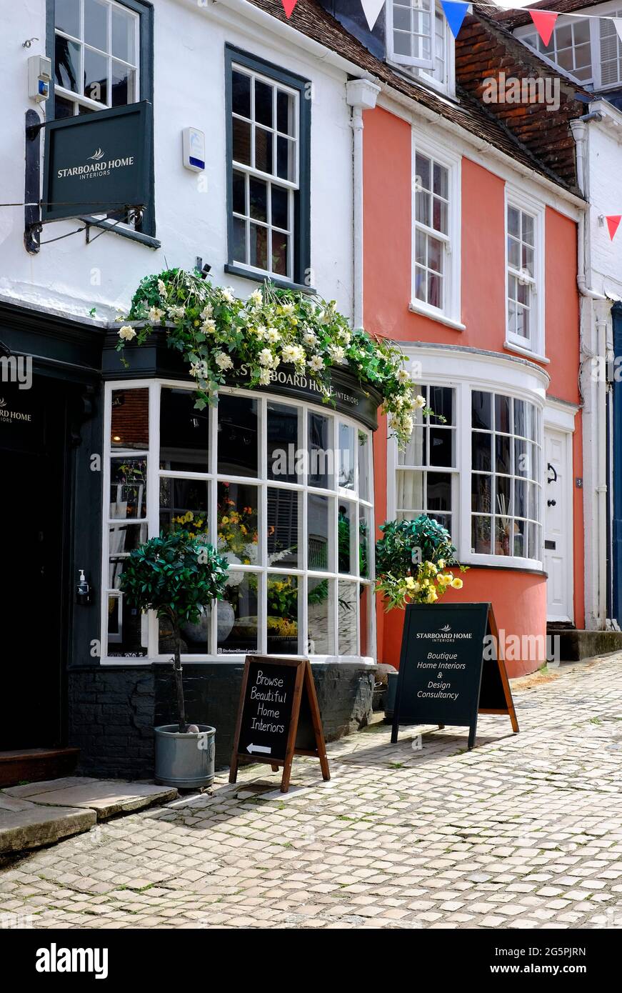 quay hill, lymington, hampshire, england Stock Photo