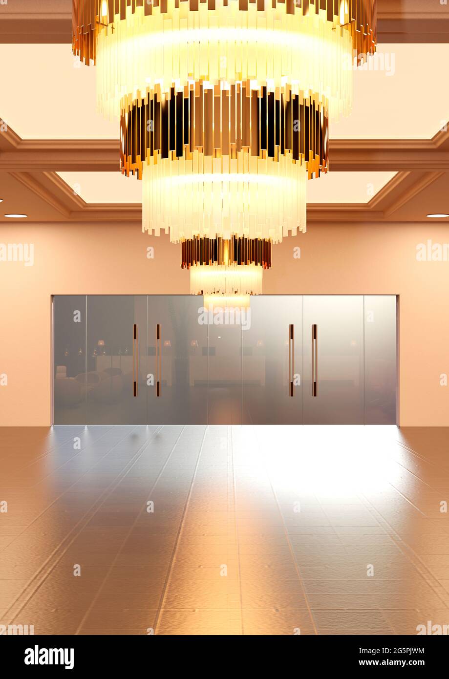 3D rendering of a modern hotel lobby interior Stock Photo - Alamy