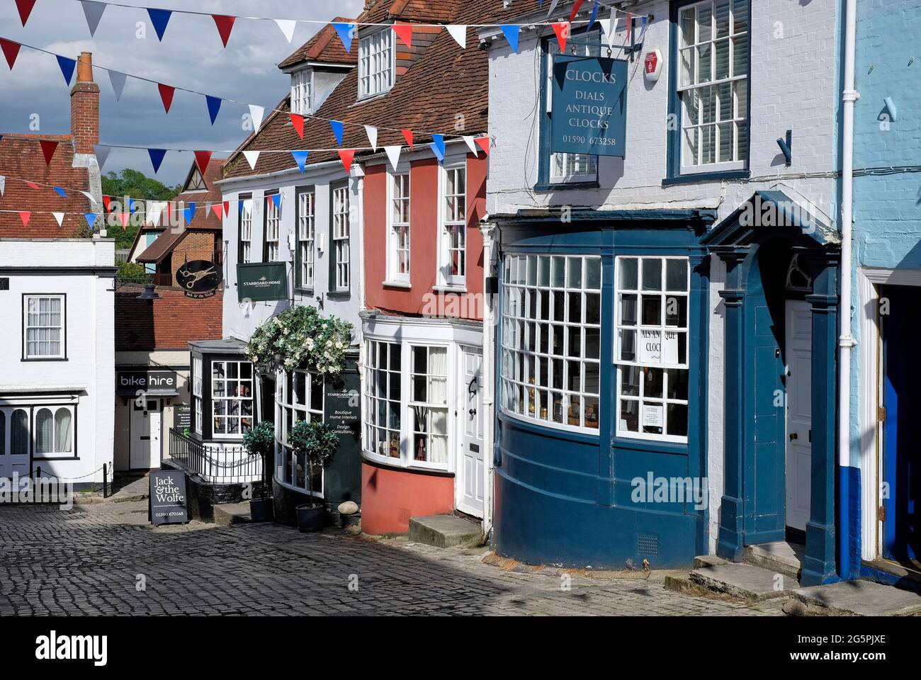 quay hill, lymington, hampshire, england Stock Photo